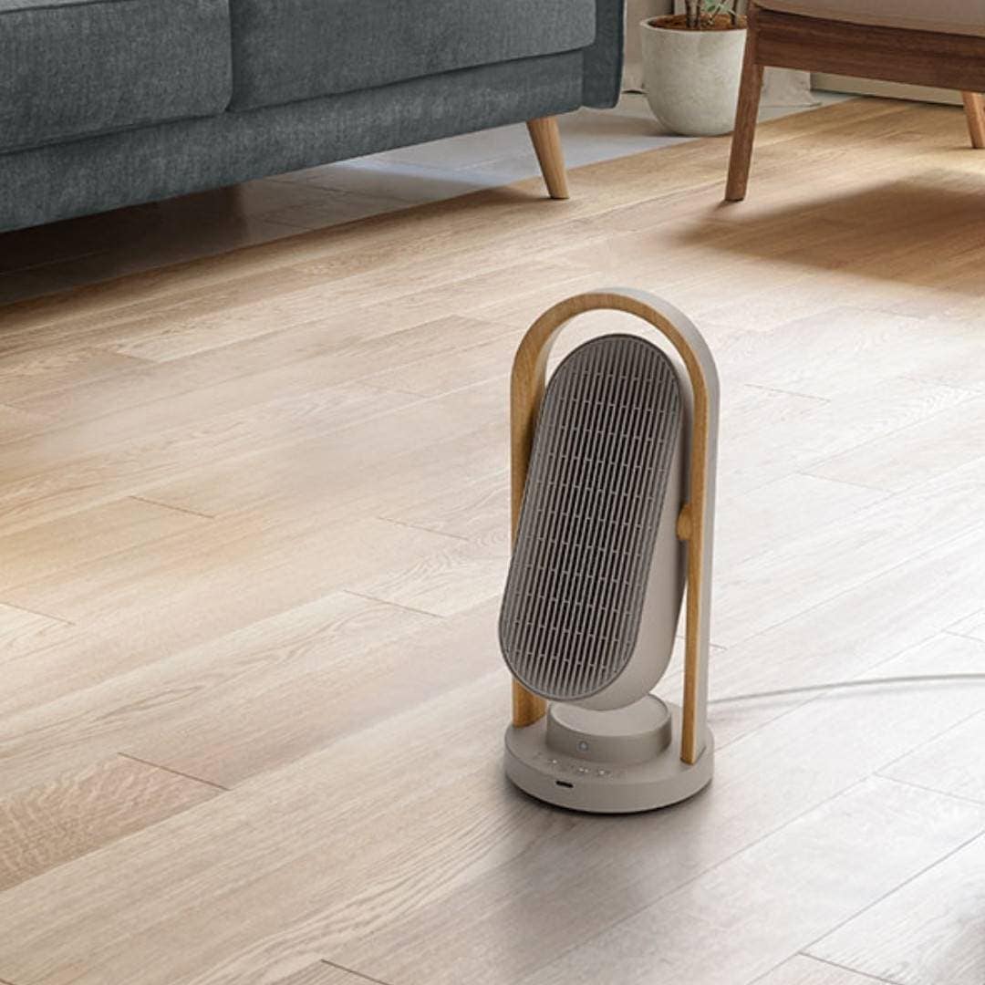 THREEUP】 WOOD STYLE 上下左右自動首振りセラミックヒーター