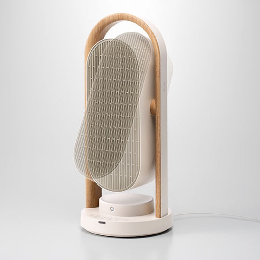 THREEUP】 WOOD STYLE 上下左右自動首振りセラミックヒーター
