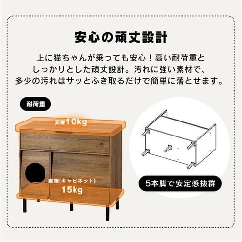 アイリスオーヤマ】キャットトイレタリーキャビネット収納付きCTC-890S