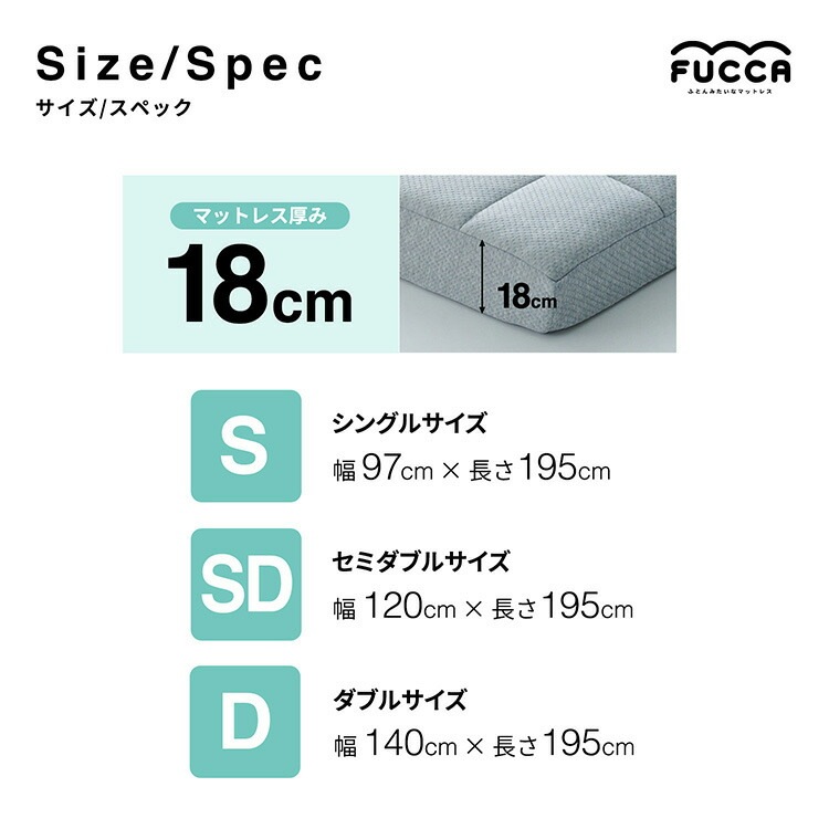 Fucca �դȤ󲰤���ޥåȥ쥹 GY N2407M12SD-GY