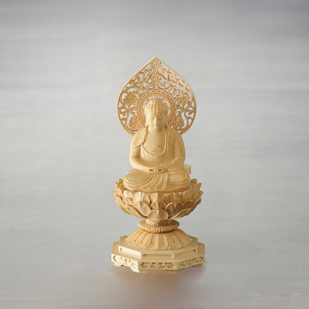天台宗仏像・桧 阿弥陀如来座像 八角台座 | 仏具 | くらとも仏壇