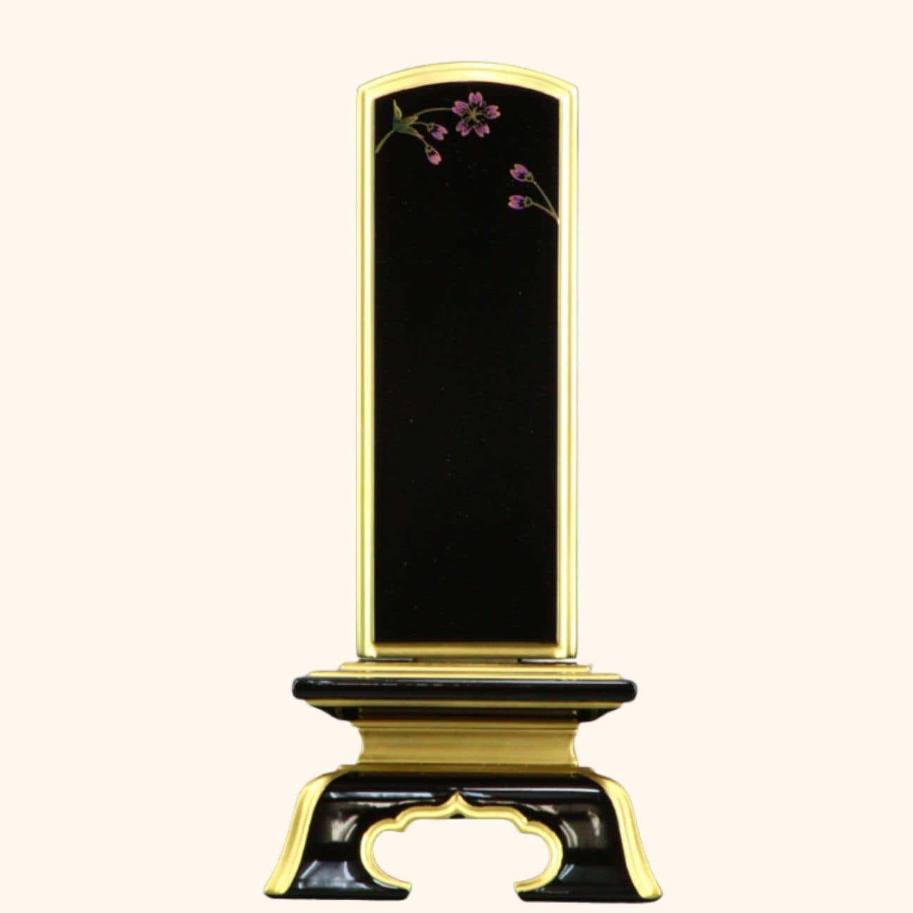上塗位牌　彩　桜蒔絵（面粉）