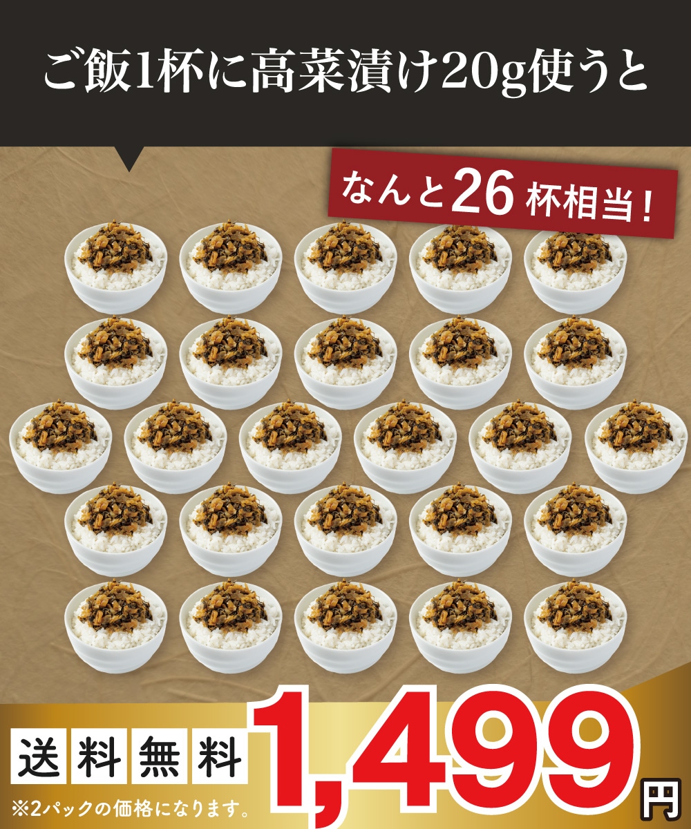 3種から選べる! 辛子高菜 260g×2袋 メール便 送料無料