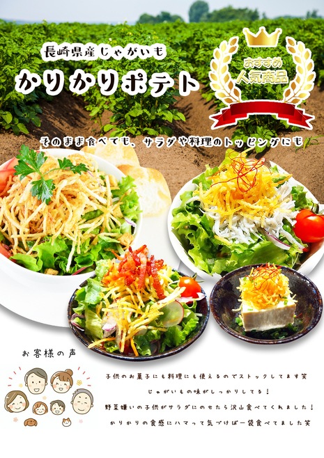 かりかりポテト 塩味 100g×2袋