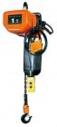 【生産終了品】1/2SNＨ2-1/2ET2-4PBNH 日立 電動横行式 二速型 三相200Ｖ 定格荷重500Kg−揚程6M（本体+電動トロリ+4点押しボタン セット品）|日立|チェンブロック・クレー