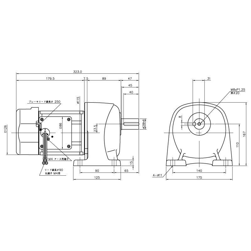 Nissei 三相モーター G3L28N100-MM02TNNNB2