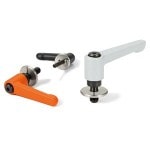 鍋屋バイテック NBK クランプレバー LHM-5-25-LWP20-SG 長穴用座金通販