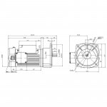 ニッセイ ギヤードモーター G3F40N450-MM04TWNTJ4 平行軸 フランジ取付 0.4kW 減速比1/450 三相 400V ブレーキ手動解放装置付 ターミナルボックス付 ニッセイ ギヤードモーター G3F40N450-MM04TWNTJ4 平行軸 フランジ取付