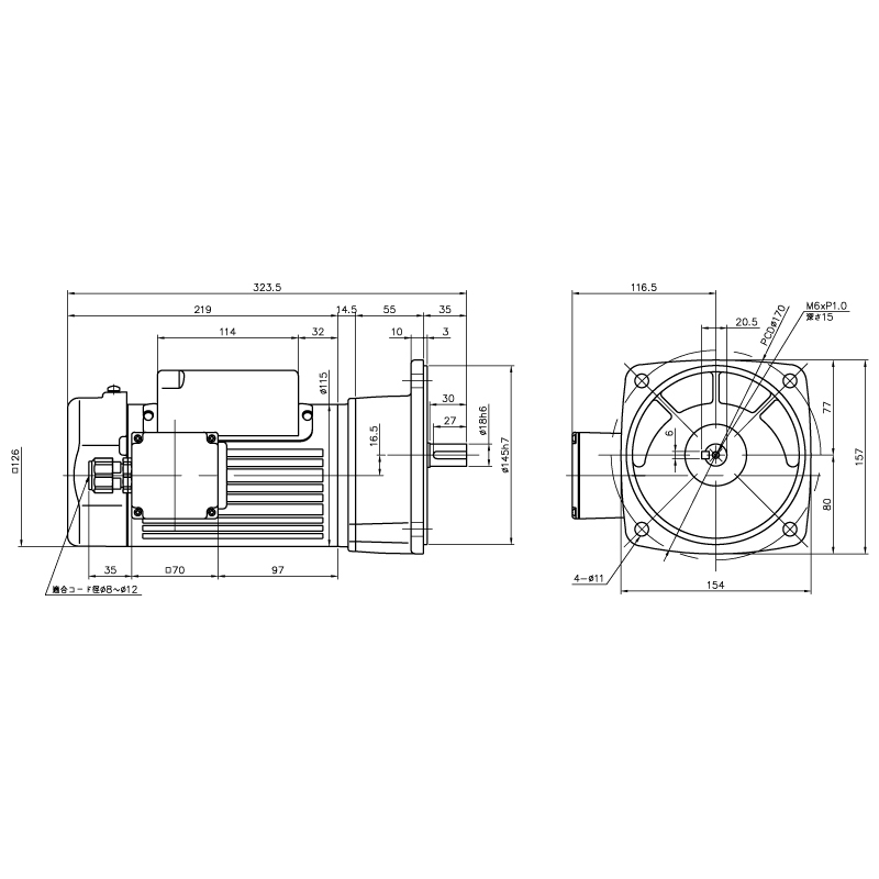 ˥å 䡼ɥ⡼ G3F18N15-MM02CNJAN ʿԼ ե󥸼 0.2kW ®1/15 ñ 100V ֥졼̵ Aߥʥܥå