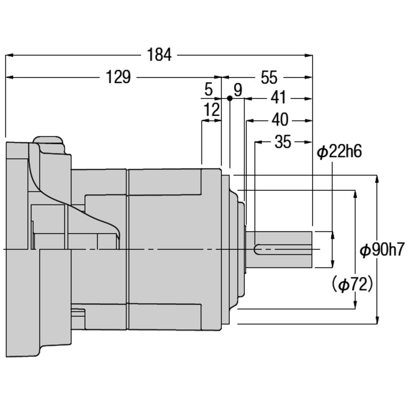 ニッセイ サーボモータ用減速機 APGZ22K-10M1500K22N 平行軸 遊星タイプ フランジ取付 減速比1/10 1500W相当 バックラッシ精度3分 フランジ種別K22 IP44相当 APGZ22K-10M1500K23N | サーボモータ用 コンパクト高精度減速機 精度3