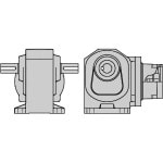 ニッセイ サーボモータ用減速機 AH2LZ28T-40L400S3 直交軸 出力軸両側 脚取付 減速比1/40 400W 低バックラッシ仕様 フランジ種別S3通販