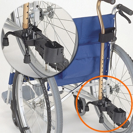 介護用品　折りたたみ車椅子　杖セット ミキ製車いす専用】MS-139 杖入れ（四点杖用） | 車いす通販のロッキー
