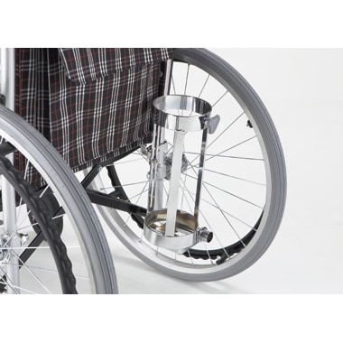 日進医療器製アルミ製車いす専用】KF-20S 酸素ボンベ架（小） 内径10.5