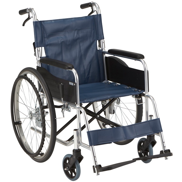 自走用車椅子 W2505 黒 自走用車いす RW-50B ビニールレザーシート仕様［シート幅42cm