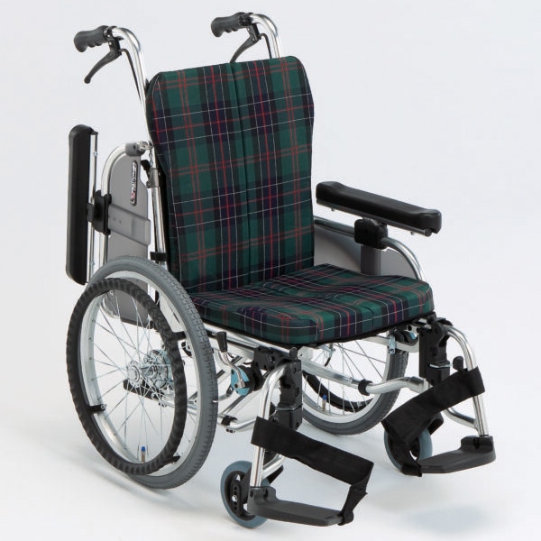 カモイ 自走用車椅子 アルミ製 青と黒 カモイ 自走用車椅子 アルミ製 青と黒