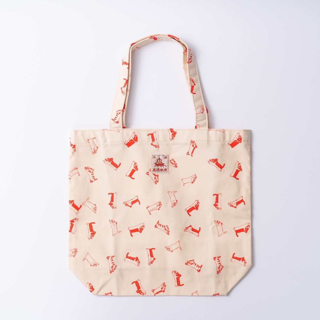 尾道帆布いぬねこトート（赤）