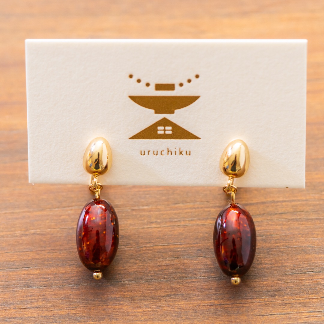 ギフト　雫ネックレス・棗ピアス