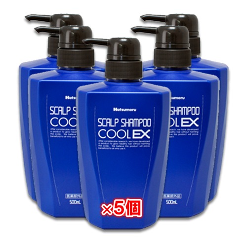 ハツモール 薬用スカルプシャンプーEX 500mL 5個セット