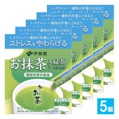 【機能性表示食品】お〜いお茶 お抹茶入り緑茶スティック 12本入×5個セット【伊藤園】Ｌ-テアニンが一過性の作業にともなうストレスをやわらげる|飲料|食品
