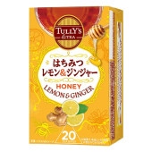 TULLY’S ＆TEA はちみつレモン＆ジンジャー 20袋入【伊藤園】レモンの爽やかな香りと程よくジンジャーを加えた甘いはちみつ紅茶 ティーバッグ|食品
