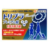 【第2類医薬品】トリブラプレミアム錠 6錠【大木製薬】乗物酔いによるめまい・はきけ・頭痛の予防に 乗り物酔い用薬 塩酸メクリジン50mg配合 乗り物酔い薬 乗り物酔い止め のりもの酔い 乗り物酔い予防