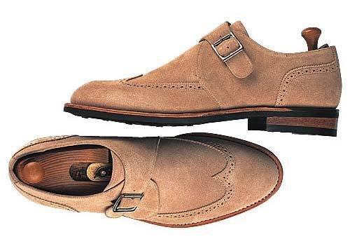 誂え靴「友郎」ラウンドtype：恵/megu ES-23 Wing Monk Strap(モンク