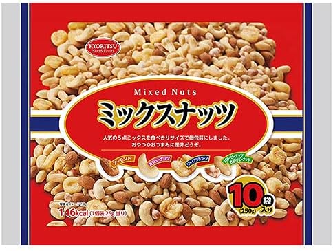 共立食品 ミックスナッツ 10P（250g） 10袋｜おつまみ・個食美学｜格安