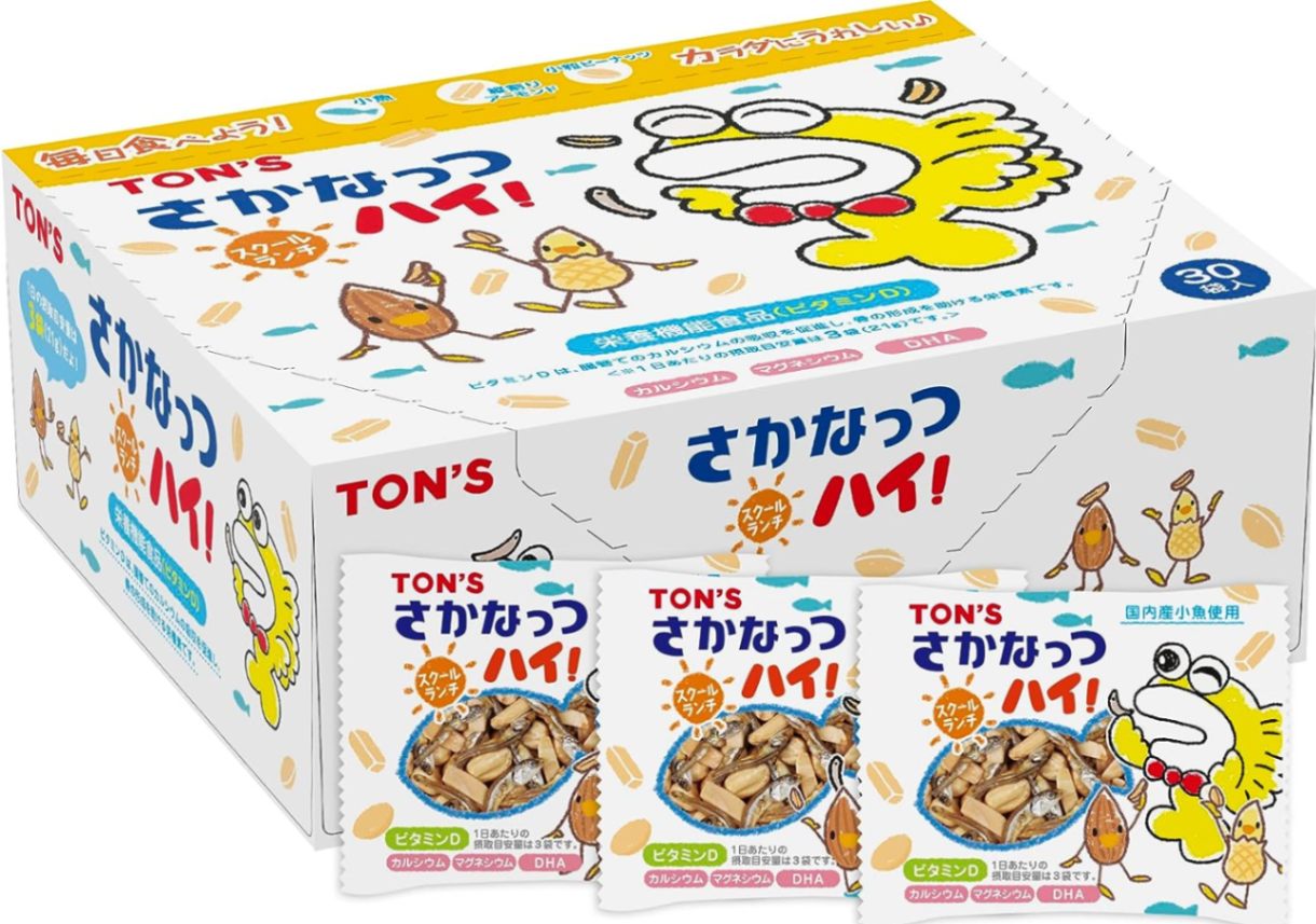 （1個売り）東洋ナッツ スクールランチさかなっつハイ！7g 30袋×1箱