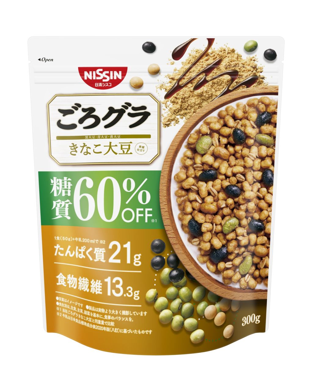 日清シスコ ごろグラ糖質60％オフきなこ大豆 300g×6袋
