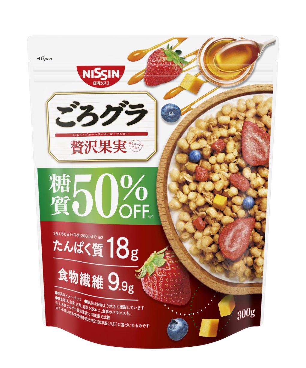 日清シスコ ごろグラ糖質50％オフ贅沢果実 300g×6袋
