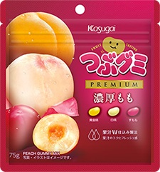 春日井製菓 つぶグミPREMIUM濃厚もも 75g×10個