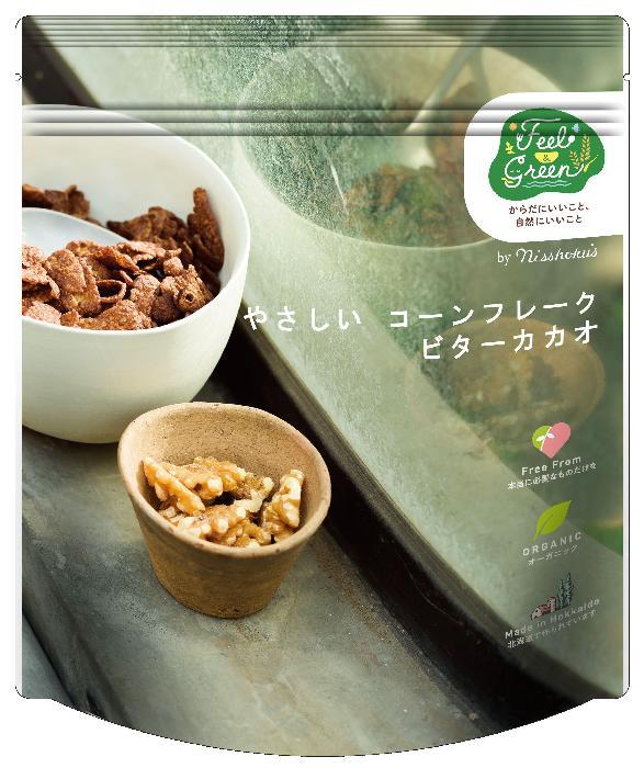 日本食品製造 Ｆｅｅｌ＆Ｇｒｅｅｎやさしいコーンフレークビターカカオ 140g×4袋