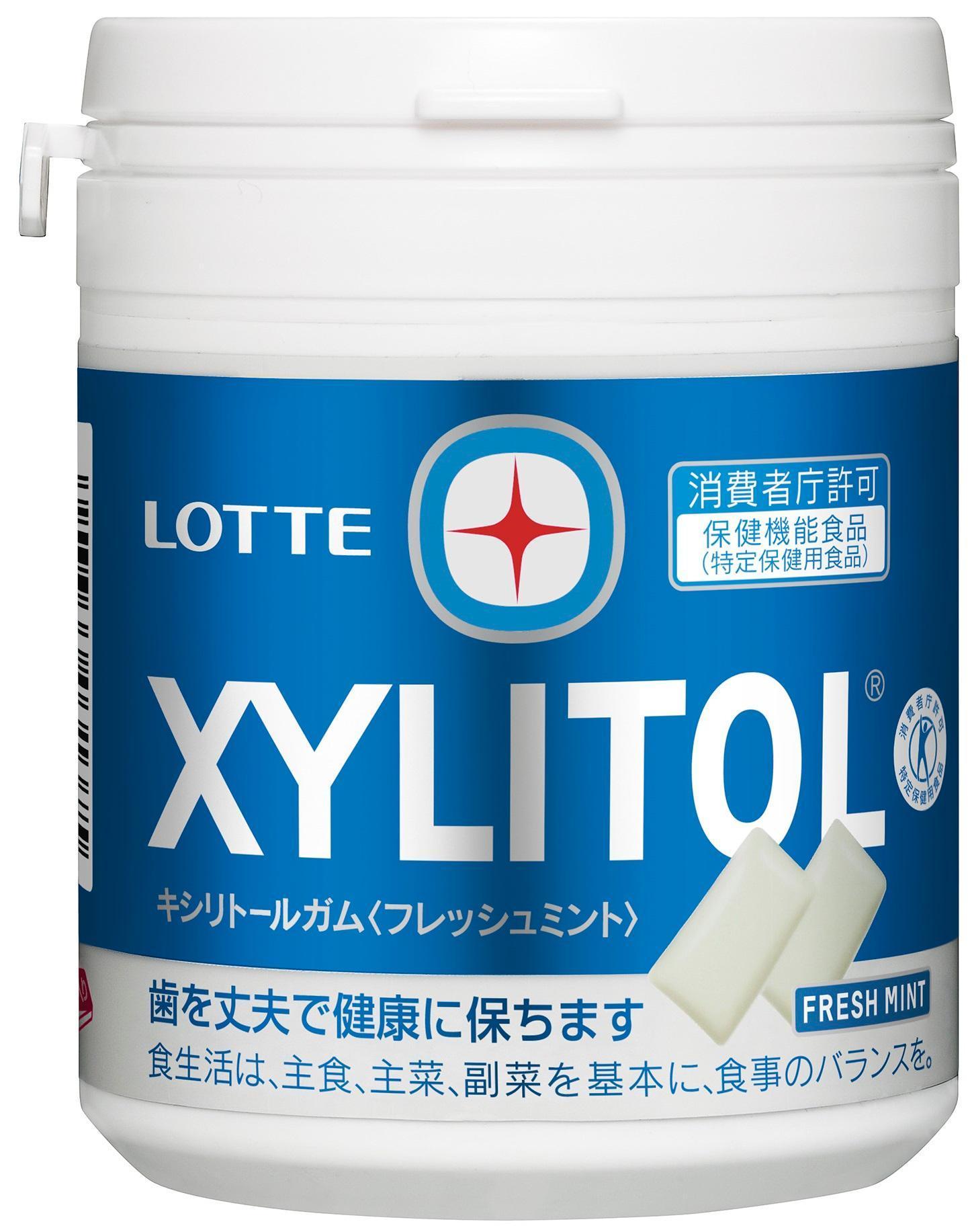 ロッテ キシリトールガム＜フレッシュミント＞ファミリーボトル 133g×6個