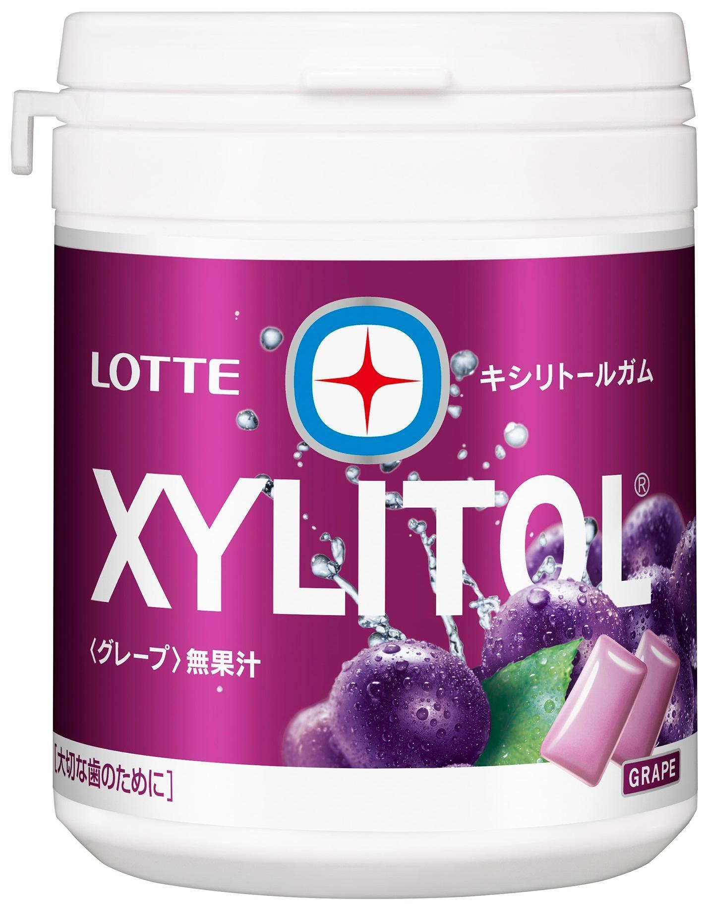 ロッテ キシリトールガム＜グレープ＞ファミリーボトル 133g×6個