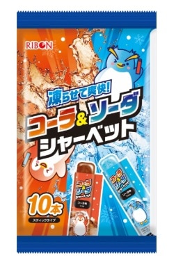 リボン コーラ＆ソーダシャーベット 10本×16袋
