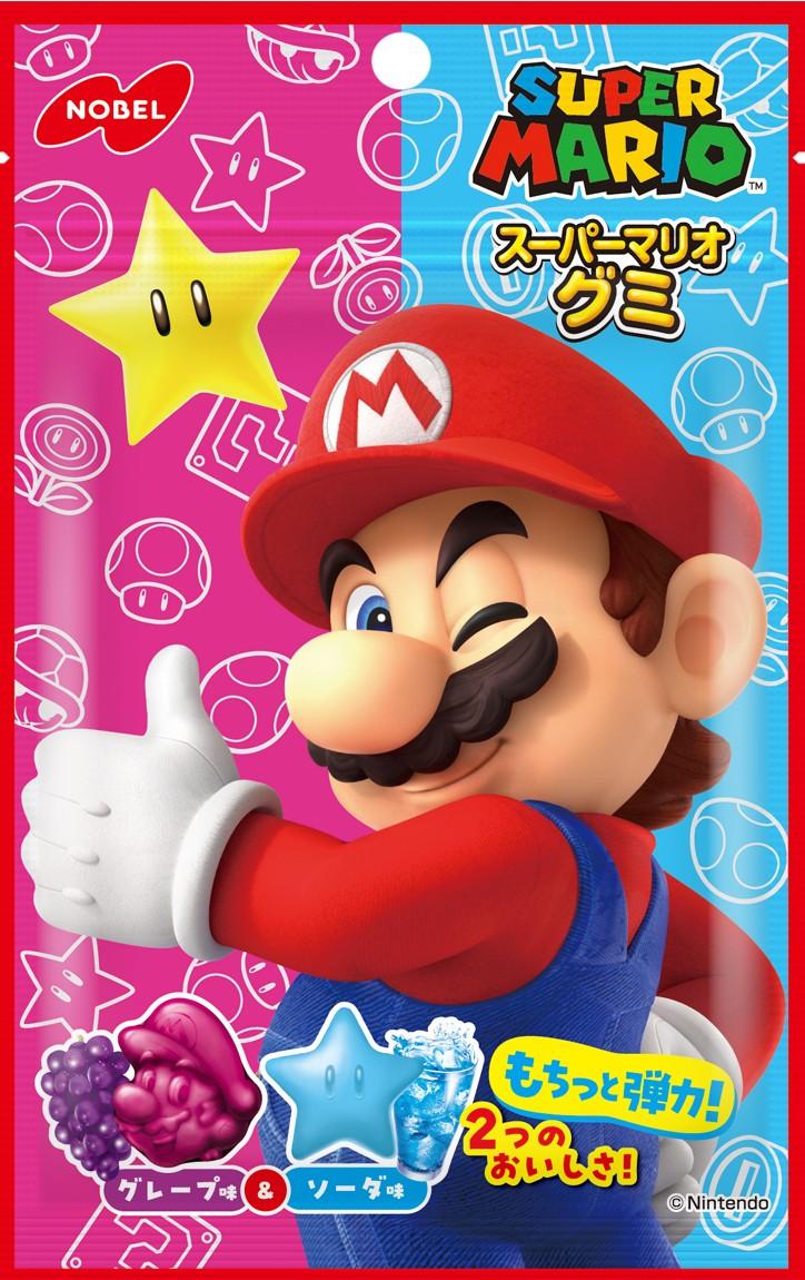 ノーベル製菓 スーパーマリオグミグレープ＆ソーダ味 50g×6個