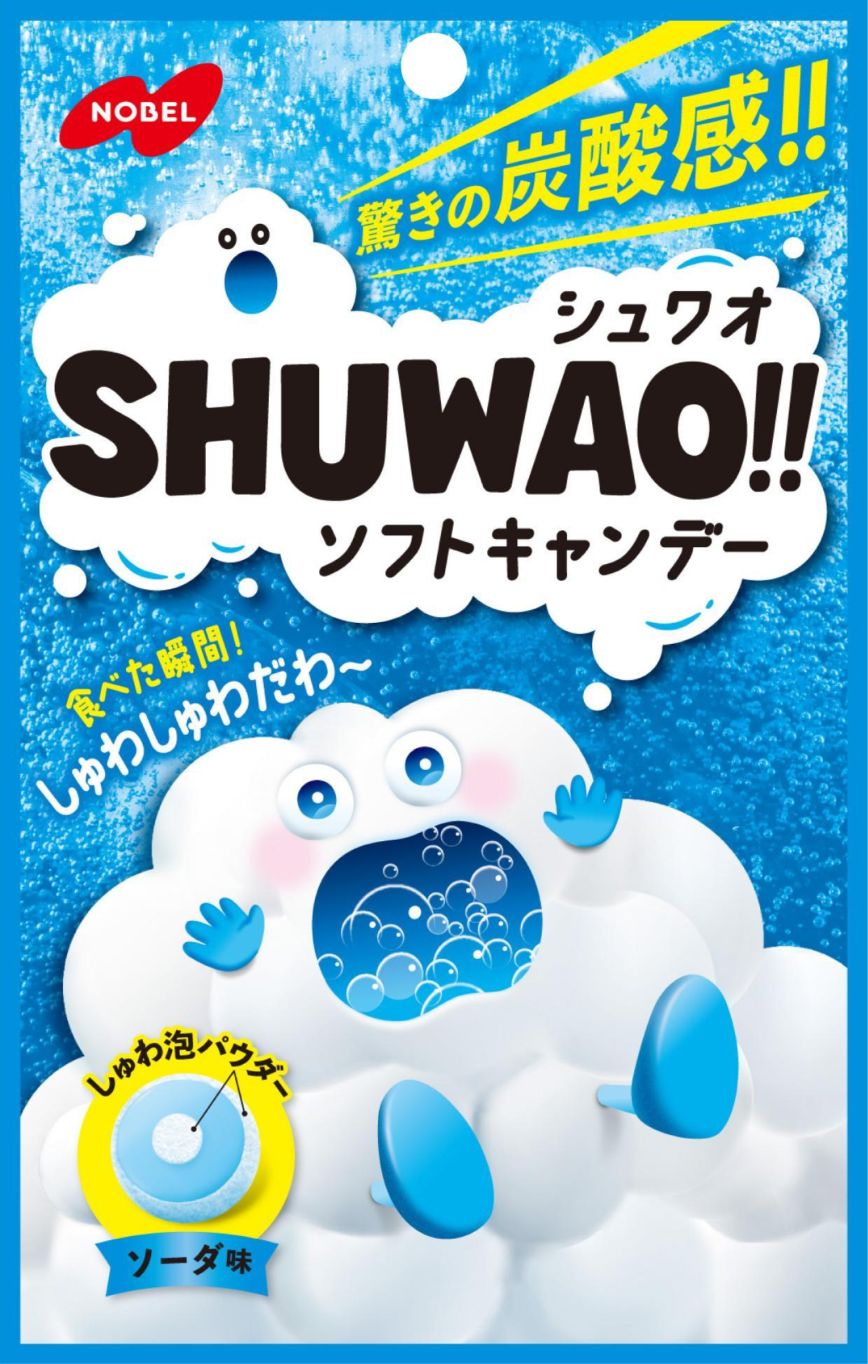 ノーベル製菓 シュワオ！！ソフトキャンデーソーダ味 30g×6個
