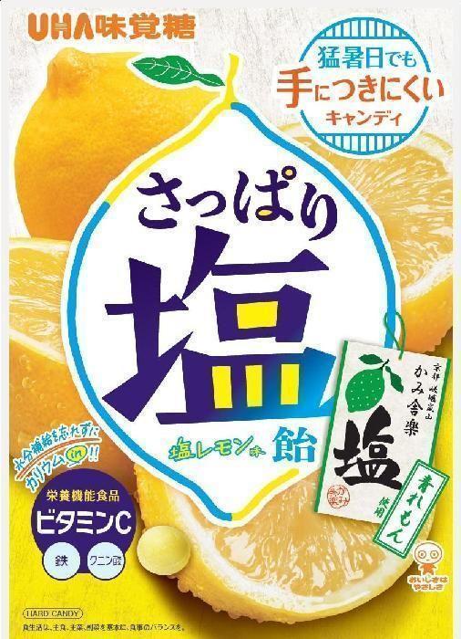 味覚糖 さっぱり塩飴 塩レモン味 64g×6個