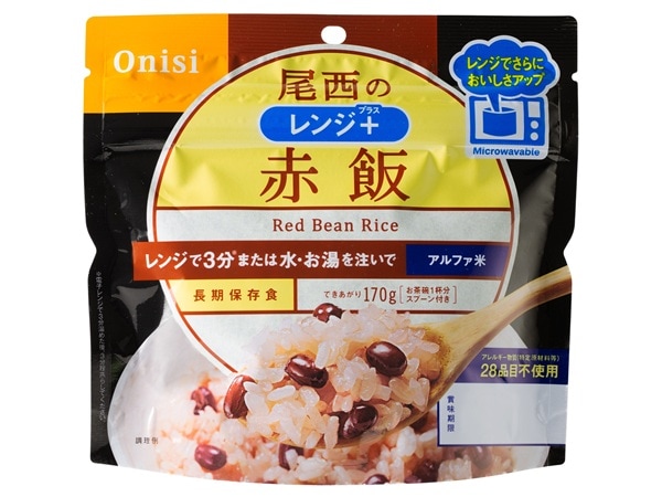 尾西食品 尾西のレンジ＋アルファ米 赤飯 80g×20個
