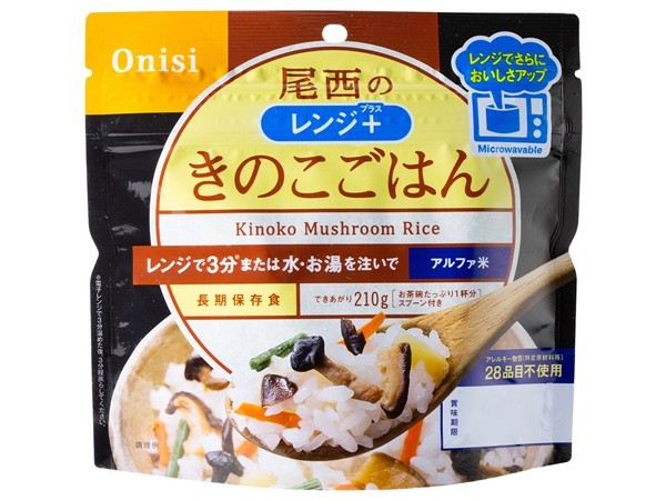 尾西食品 尾西のレンジ＋アルファ米 きのこごはん 80g×20個