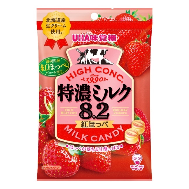 味覚糖 特濃ミルク８．２紅ほっぺ 75g×6袋