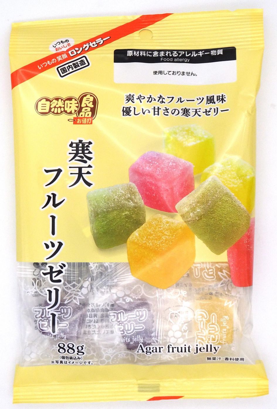 ラマン 自然味良品寒天フルーツゼリー 88g×15個｜焼菓子・半生菓子