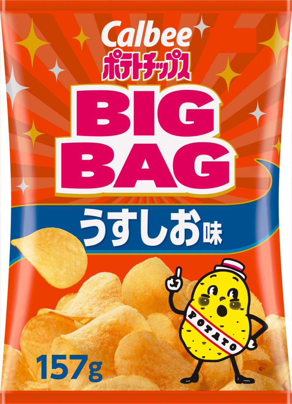 カルビー ポテトチップスうすしお味ＢＩＧＢＡＧ 157g×12個