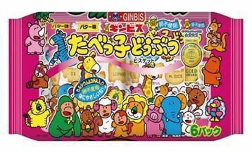 ギンビス たべっ子どうぶつバター味６Ｐ 138g×12個