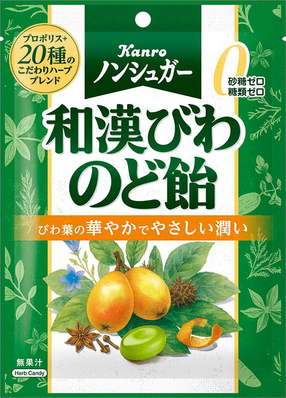 カンロ ノンシュガー和漢びわのど飴 80g×6袋