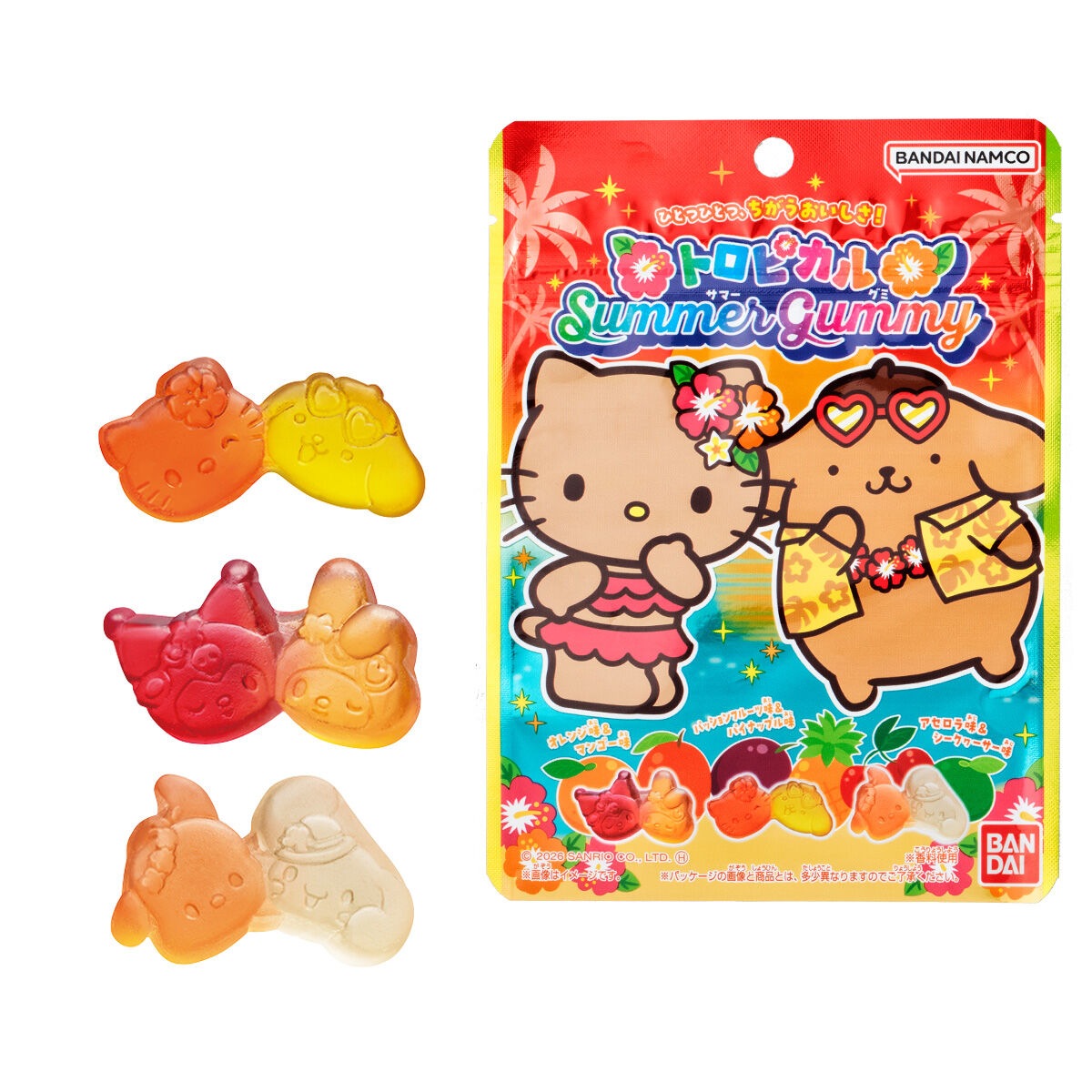 バンダイ サンリオキャラクターズ トロピカルSUMMER GUMMY 38g×10袋