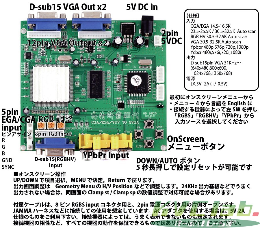 ڿʡ åץ󥳥С GBS-8220 15KHz to VGA