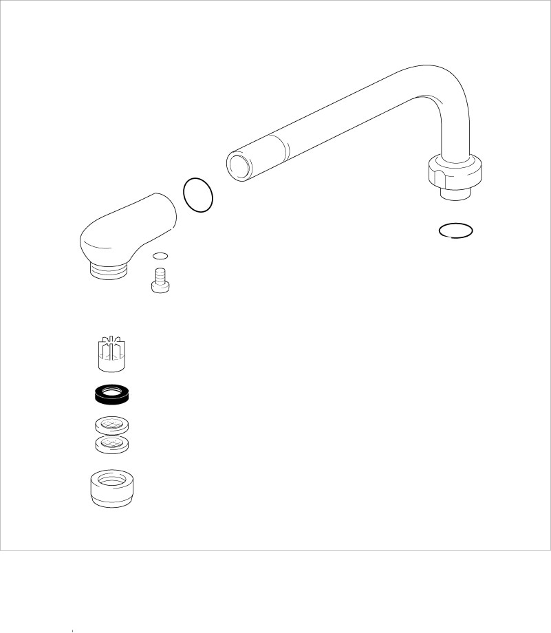 KPP360BDW-5】旧MYM MS6110等用 吐水パイプ組 300mm｜【公式】KVK
