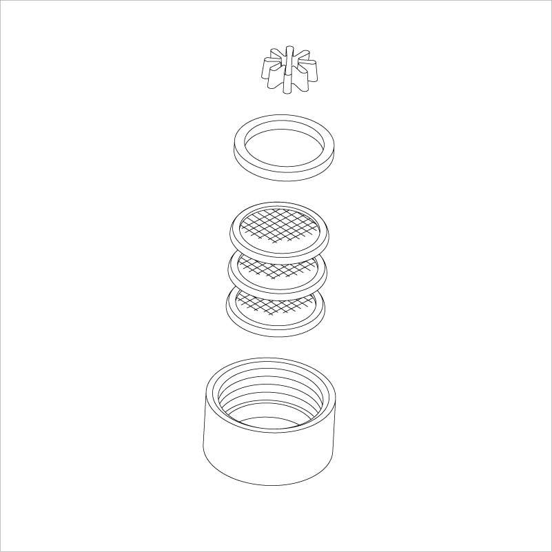 Z520CP】KM336(G)(C) 吐水口先端部一式｜【公式】KVK通販サイト KVK