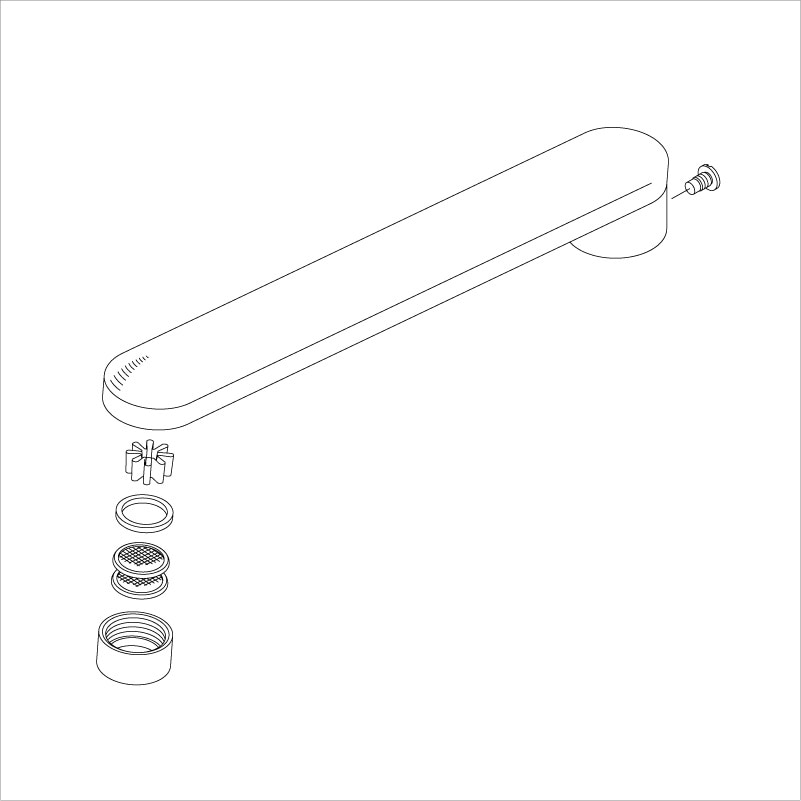 KVK水回り部品 パイプ関連：KM89等用　吐水口パイプ（Z464AP800） KVK水回り部品 パイプ関連：KM89等用 吐水口パイプ（Z464AP800）